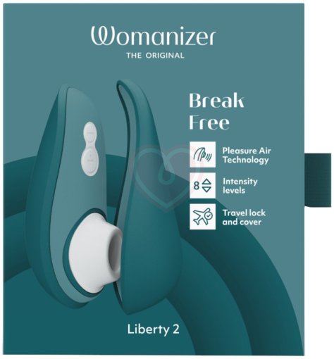 Вакуумный клиторальный стимулятор Womanizer Liberty 2 бирюзовый фото 7