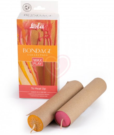 Набор из 2 восковых свечей Wax Play To Heat Up с ароматами пряностей и манго фото 2