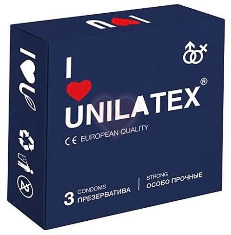 Сверхпрочные презервативы Unilatex Extra Strong 3 шт фото 1