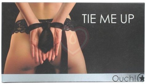 Лента в виде галстука для бондажа Ouch! Tie Me Up чёрная фото 2