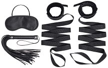 БДСМ набор из 3 предметов Bed Strap Flogger Kit черный