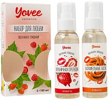 Набор для любви из 2 гелей-смазок Yovee со вкусом клубники и карамели