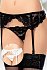 Пояс для чулок и стринги кружевные Soft Line Collection чёрные фото 1