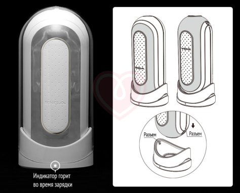 Мастурбатор с вибрацией Tenga Flip Zero EV белый фото 3