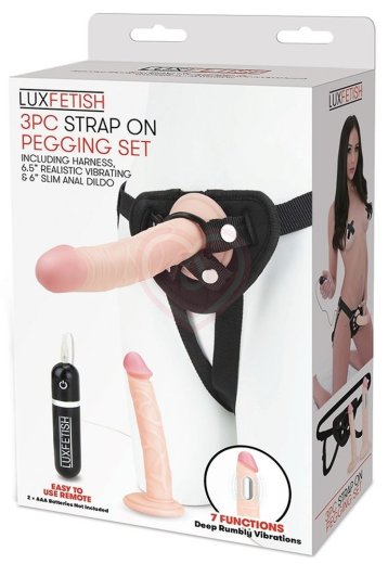 Трусики для страпона с двумя насадками Strap On Pegging Set фото 7