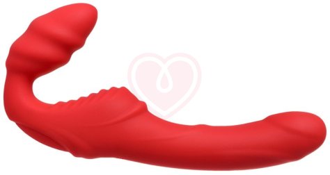 Безремневой страпон с вибрацией ToyFa Black&Red красный фото 1