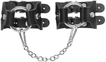 Наручники-браслеты из двух ремней Pecado BDSM черные