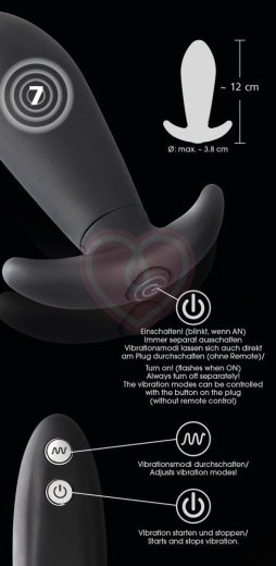 Анальная вибропробка с пультом управления Vibro Plug фото 3