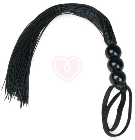 Силиконовая чёрная плеть Black Silicone Whip фото 1