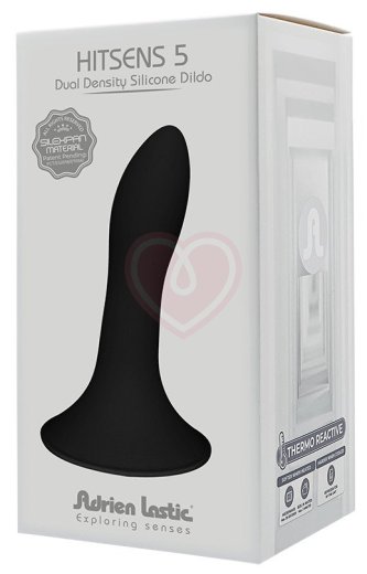 Небольшой фаллоимитатор на присоске Hitsens 5 чёрный фото 2