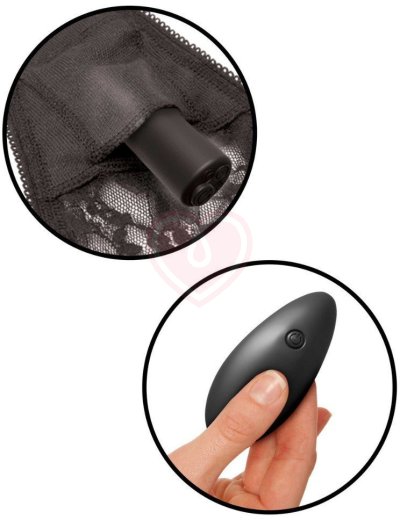 Трусики с вибратором и пультом Remote Control Vibrating Panties черные фото 3