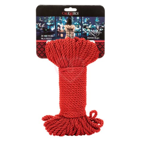 Верёвка Scandal BDSM Rope 30 метров красная фото 4