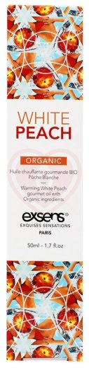 Разогревающий массажный гель Exsens Organic White Peach со вкусом персика 50 мл фото 2