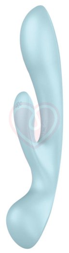 Вибратор-массажёр с 3 моторами Satisfyer Triple Oh голубой фото 1