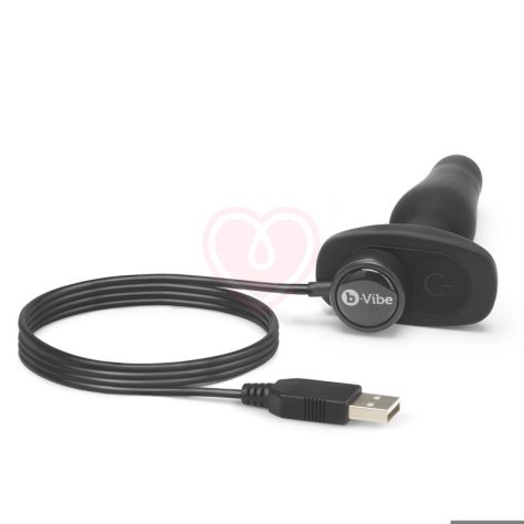 Маленькая анальная вибропробка B-Vibe Novice Plug чёрная фото 3