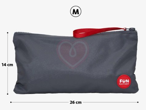 Сумка Fun Factory Toy Bag для хранения игрушек размер M 26х14 см тёмно-серая фото 3