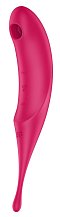 Двухсторонний вакуумный вибростимулятор Satisfyer Twirling Pro малиновый