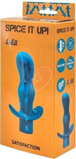 Анальная пробка с вибрацией Spice it up Satisfaction бирюзовая фото 2