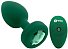 Вибропробка b-Vibe Vibrating Jewel Plug с кристаллом и пультом зелёная фото 1