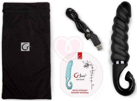 Рельефный витой вибратор Gvibe Gjack 2 чёрный фото 4