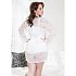 Белый лёгкий халатик из кружева Plus Size фото 3