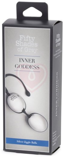 Вагинальные шарики '50 оттенков серого' Inner Goddess Silver Jiggle 67 г фото 4
