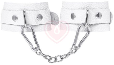 Наручники-браслеты со скругленными углами Pecado BDSM белые фото 1
