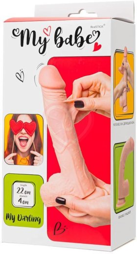 Реалистичный гнущийся фаллоимитатор на присоске My Babe My Darling телесный 17 см фото 8