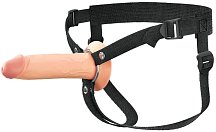 Фаллопротез Hollow Silicone Strap-On 18 см телесный