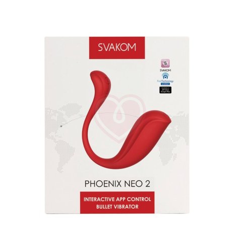 Виброяйцо с приложением Svakom Phoenix Neo 2 красное фото 7