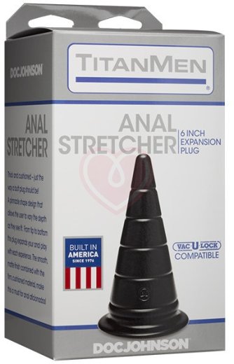 Огромный анальный стимулятор пирамида TitanMen Anal Stretcher черный фото 2