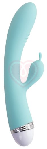 Вибратор с клиторальным стимулятором Flovetta Iris бирюзовый фото 6