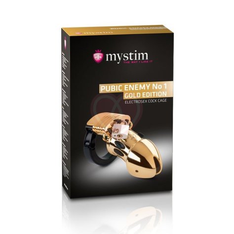 Пояс верности Mystim Pubic Enemy No 1 Gold Edition с электростимуляцией фото 2