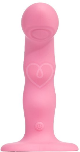 Вибратор с пульсирующей головкой Strap-On-Me Tapping Dildo Wave M розовый фото 13