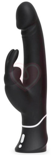 Вибратор с клиторальным стимулятором Happy Rabbit Realistic чёрный фото 1
