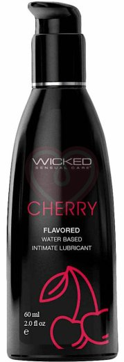 Оральный лубрикант Wicked Aqua Cherry со вкусом сладкой вишни 60 мл фото 1