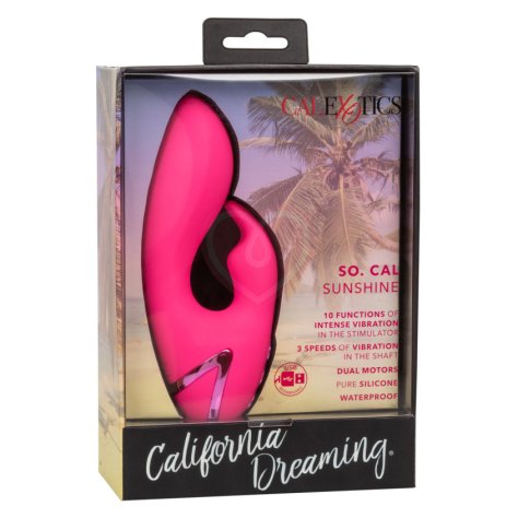 Вибратор со стимулятором клитора So. Cal Sunshine розовый фото 7