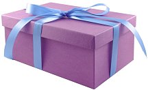 Подарочная коробка 21х14 см сиреневая