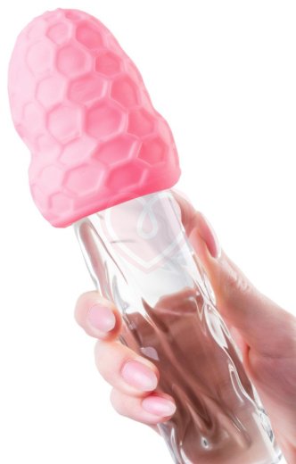 Рельефный мини-мастурбатор A-Toys Flaff 8 см розовый фото 5