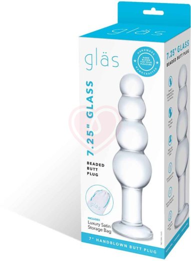 Стеклянная анальная елочка Glas Beaded Butt Plug фото 6