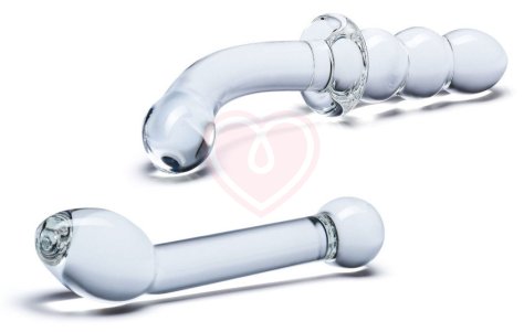 Набор из 2 стеклянных фаллоимитаторов Glas G-Spot Pleasure фото 2