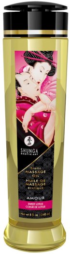Массажное масло Shunga Amour c ароматом лотоса 240 мл фото 1