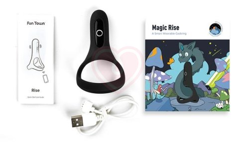 Двойное виброкольцо Magic Motion Rise чёрное фото 3