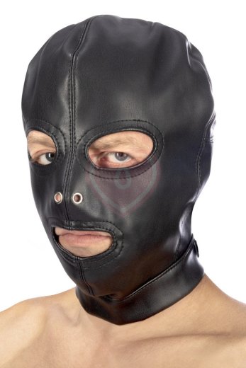 Маска Fetish Tentation из искусственной кожи с вырезами фото 2