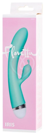 Вибратор с клиторальным стимулятором Flovetta Iris бирюзовый фото 2