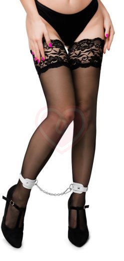 Мини-оковы на ноги со скругленными углами Pecado BDSM белые фото 7