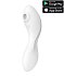 Вибратор с вакуумной стимуляцией Satisfyer Curvy Trinity 5+ и приложением белый фото 1