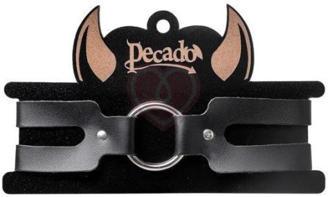 Чокер из двух ремешков Pecado BDSM черный фото 6