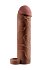 Насадка удлинитель с кольцом на мошонку Perfect Extension with Ball Strap 20 см мулат фото 1