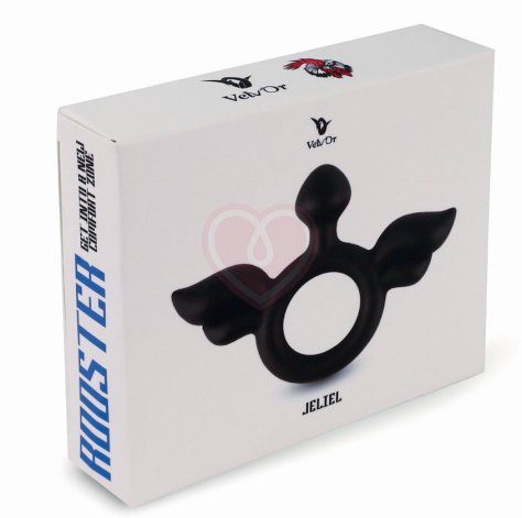 Эрекционное кольцо с крыльями Velv'Or Rooster Jeliel Angel черное фото 4